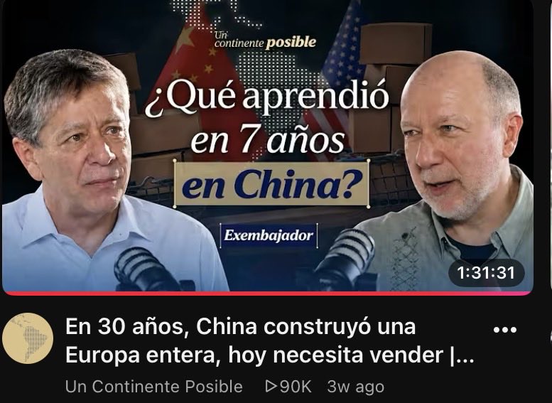 jorge_guajardo's tweet photo. Más de 90K personas han escuchado este podcast (liga en comentarios) que grabé en Cartagena, Colombia con @BruceMacMaster. Aquí hablamos de los retos que China le representa a América Latina, así como de las oportunidades que vienen con el reacomodo de las cadenas de valor. https://t.co/u6elcJ2Zh1