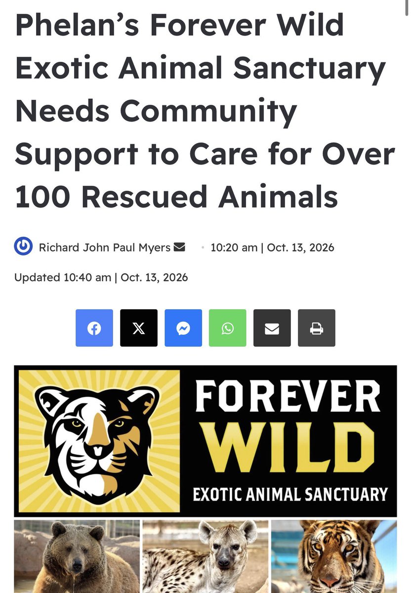 RazMI_Sol's tweet photo. This is the type of narrative that makes sense for people to actually hold and push.

Real sanctuary, real animals, fees going straight to them. Dev is reaching out and building the socials.

If we keep volume flowing, the sanctuary keeps getting support. Simple as that.

$WILD https://t.co/4pbVhHECN2