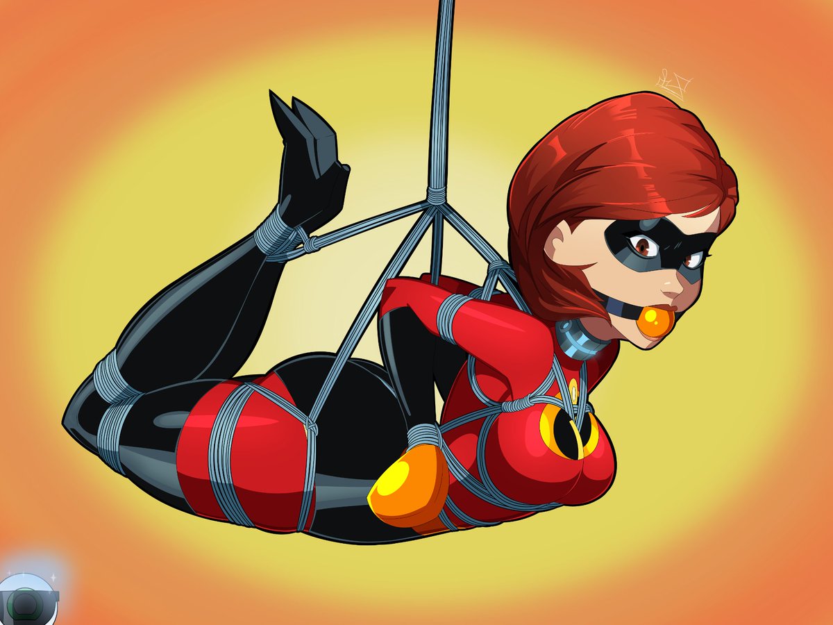 Zzaaaaaiiiiii's tweet photo. Elastigirl tied up with a power dampening collar done by my buddy @AZiDArts :) https://t.co/cE1kVQ3rUt
