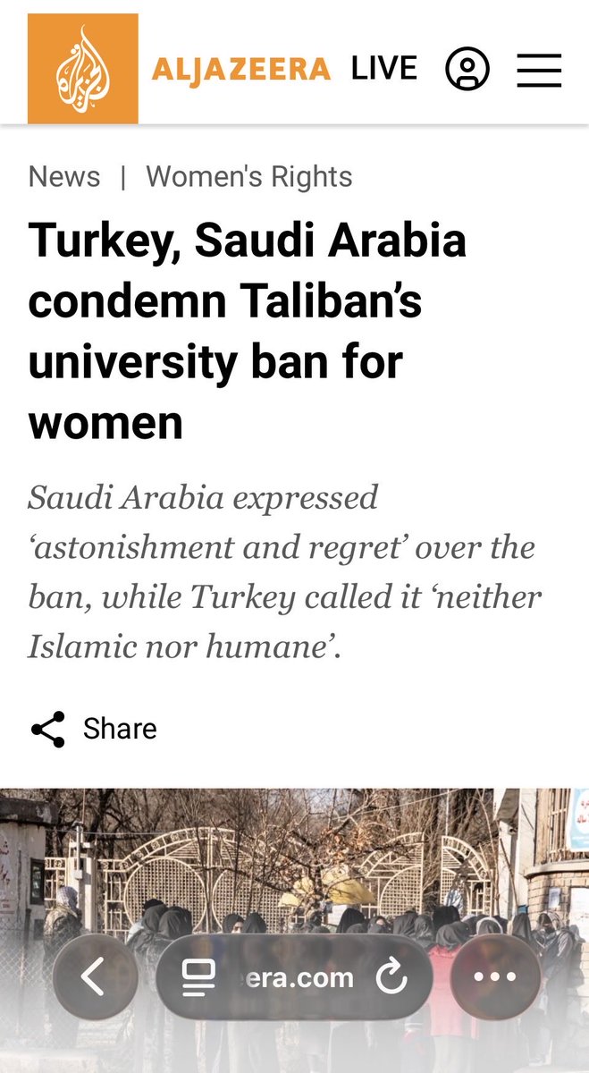 SmartRandomGuy's tweet photo. The entire Islamic World from Saudi to Qatar to UAE to Turkey to Al Azhar University all condemned Taliban’s ban on women education. Do you lot lie for the fun of it ? https://t.co/q8Jup3Haxv