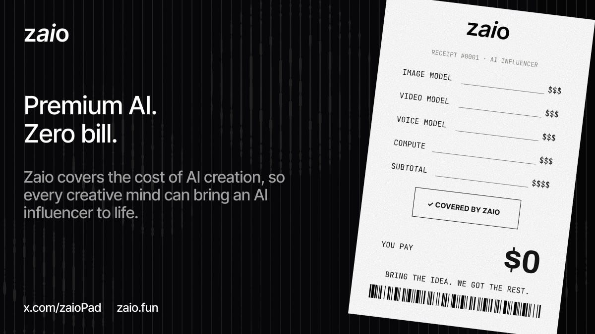 zaioPad's tweet photo. AI models cost a fortune. Image, Video, Voice, Compute.

zaio covers the bill.

You bring the idea, we run the GPUs. Launch your AI influencer and let it cook.

https://t.co/elVzRASKAE https://t.co/wH1TfWTnTa