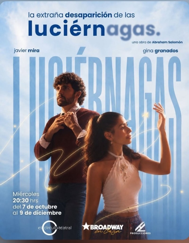 venalteatroMX's tweet photo. Tenemos pases dobles para que vayan HOY a “La Desaparicion de las Luciérnagas” 8:30pm en el Circulo Teatral.

Únicamente:

🌟Nombre completo
🌟Like y RT

Ganadores al azar 🥳 https://t.co/2s5NiUHvRn