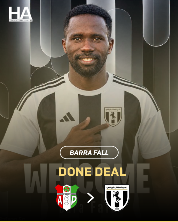 HA_FootballMana's tweet photo. Done Deal โ
Weโre proud to have successfully completed the transfer of Barra Fall, to the Libyan Premier League side Al-Batnan SC. ๐ฑ๐พ๐ธ๐ณ
We wish all the best to him on this new chapter.
#HAFootballManagement #LibyanPL https://t.co/Mru25fjdUo