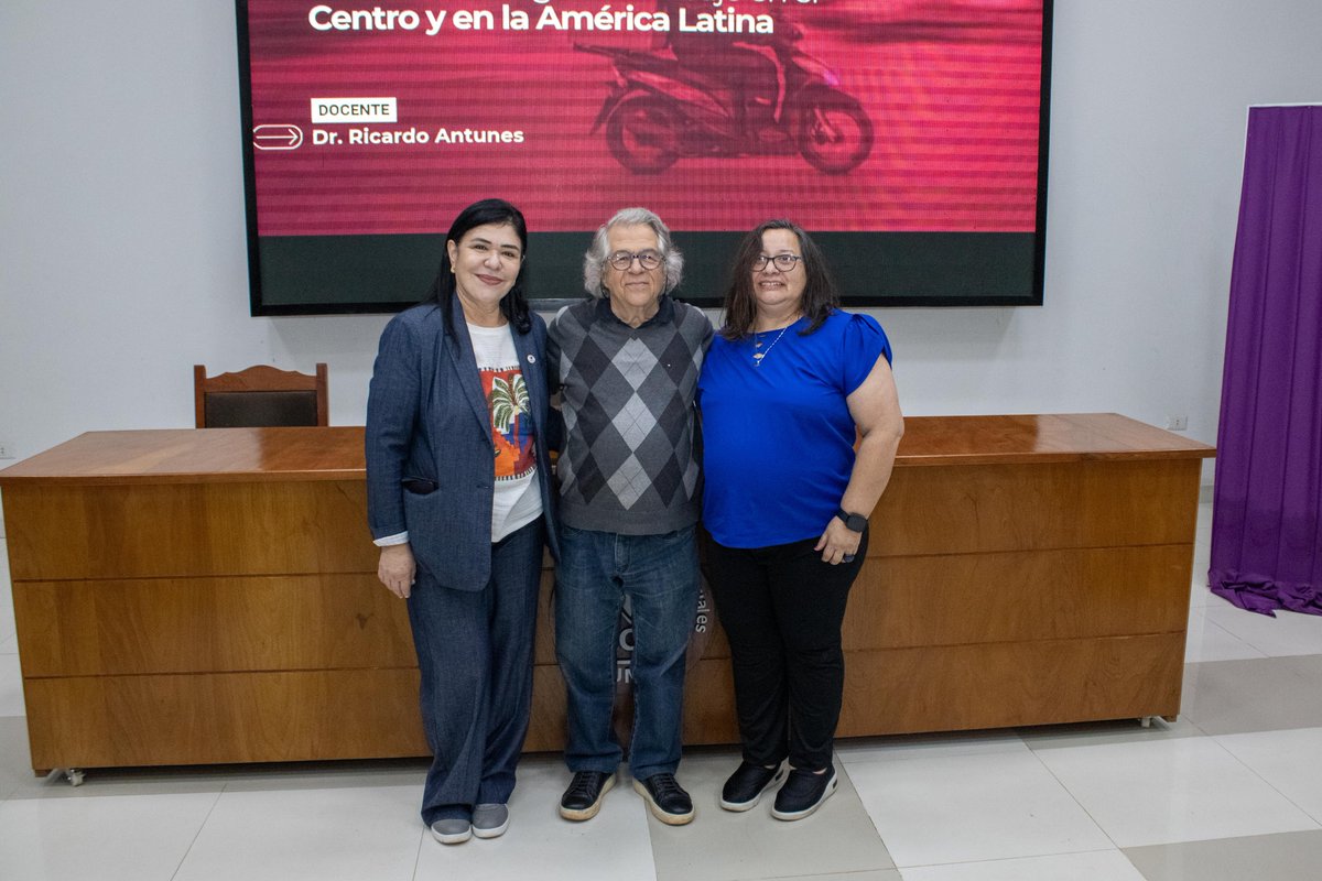 FacsoUna's tweet photo. 🟣 #SemanaFACSO | FACSO-UNA realizó el seminario internacional con el Dr. Ricardo Antunes, quien analizó la crisis del capital, la uberización y la precarización laboral en América Latina. El debate continuará este jueves en el VIII Foro de Ciencias Sociales.

#FACSOUNA https://t.co/ZI7vHpPOYw