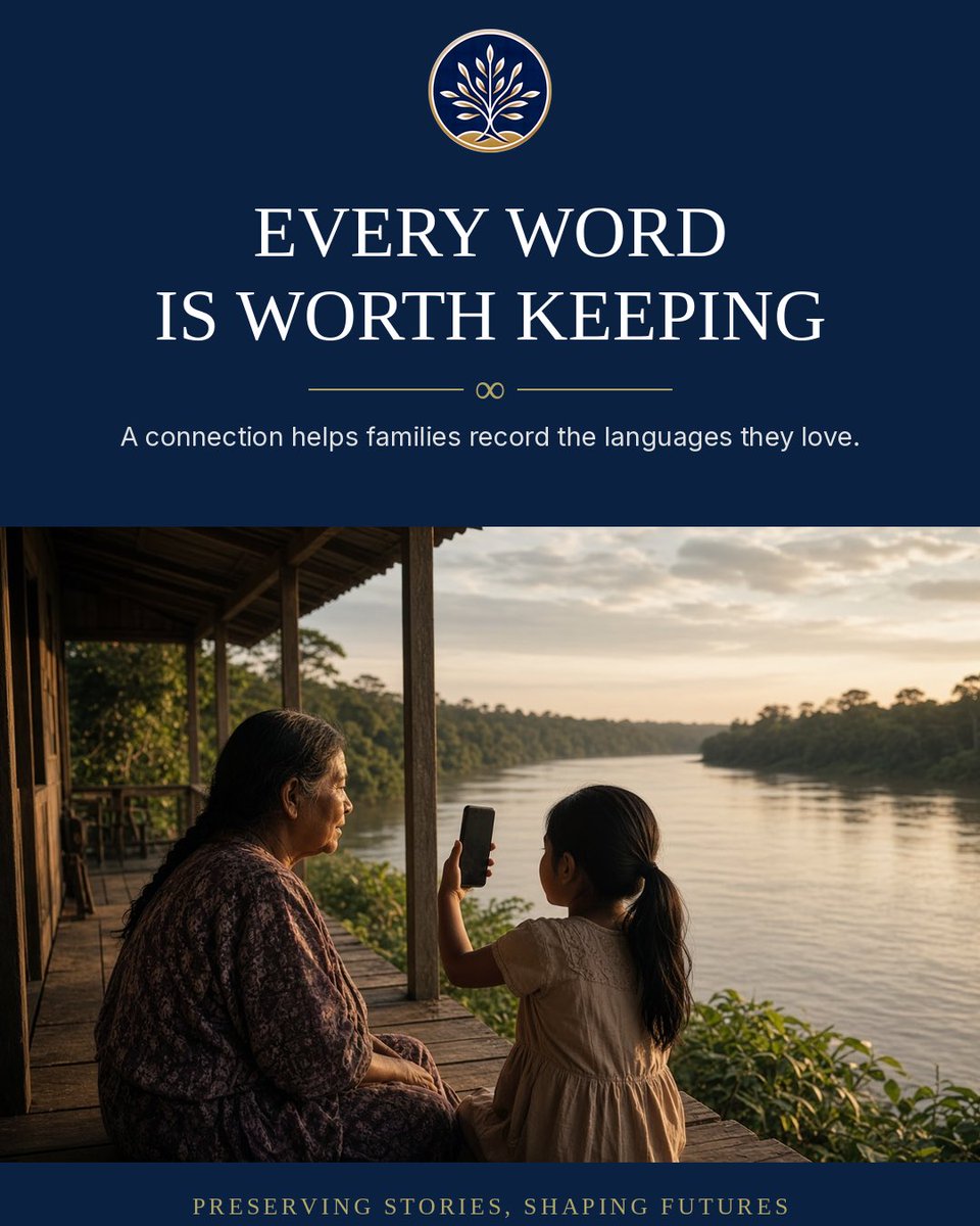 TimelessFram79's tweet photo. A language holds more than words. It holds the names of plants, the way to read a river, the songs sung at night.
When a grandmother speaks and a grandchild records, nothing has to be lost.
A connection helps families keep the languages they love, and share them. https://t.co/x1HVppptit