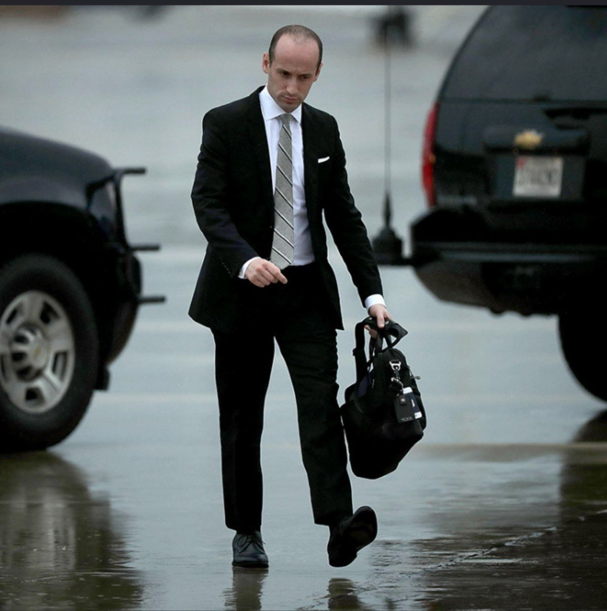 CattardSlim's tweet photo. It takes a lot of nerve to make fun of anyones manhood when you look like Stephen Miller, weigh 95 lbs, &amp; have a wife that banged Steve Bannon. https://t.co/hJ0J22Jz8q