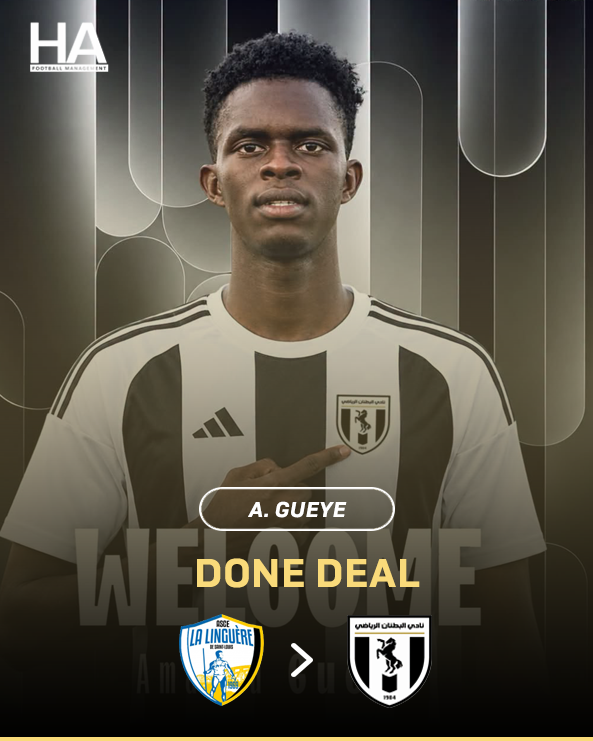 HA_FootballMana's tweet photo. Done Deal โ
Weโre proud to have successfully completed the transfer of Amadou Guรจye, to the Libyan Premier League side Al-Batnan SC. ๐ฑ๐พ๐ธ๐ณ
We wish all the best to him on this new chapter.
#HAFootballManagement #LibyanPL https://t.co/kBUpRXukct