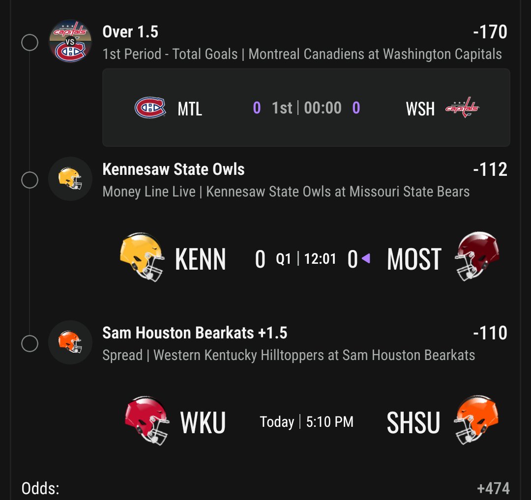EdwardSavitzky's tweet photo. +474 live bet
Canadians 1st per ov 1.5, Kennesaw ml, Sam Houston+1.5 #cfb #nhl
🍀🍀🍀 https://t.co/xLW3oW7b1M