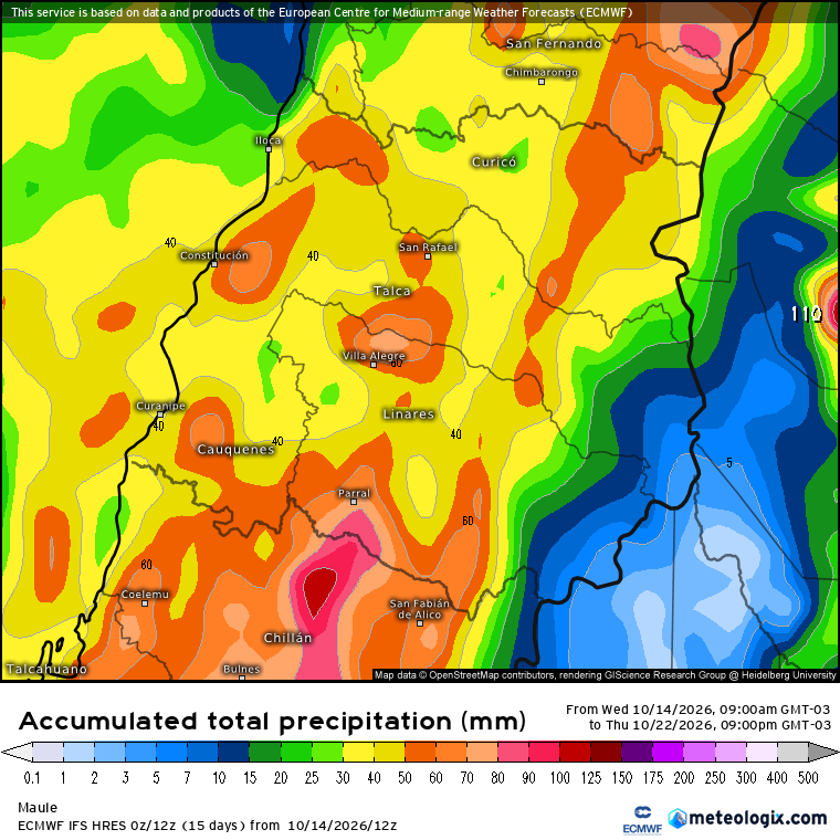 EdoWeatherman's tweet photo. Aviso en seguimiento. Evento con potencial para severas tormentas y riesgo alto de aluviones en norte chico y zona central.

Patrón favorable para un prolongado periodo de inestabilidad asociado a una baja presión que se estacionará frente a Chile central entre el lunes y jueves de la próxima semana. Esta situación producirá precipitaciones, viento, probables tormentas eléctricas y granizos, en sectores del tramo Coquimbo a Los Ríos. 
No será una lluvia constante ya que habrá periodos de pausa, pero también habrá momentos de fuertes lluvias y tormentas.
La situación se ve compleja porque la isoterma estaría en torno a los 2500-2900 msnm y el riesgo de aluviones es alto.
Los montos para todo este periodo se mueven sobre los 20-40 mm en promedio, pero la presencia de tormentas puede causar que en sectores interiores del tramo Coquimbo a Ñuble se puedan superar los 50-70 mm, concentrados en menos de 6 horas.

Esta información se estará actualizando.