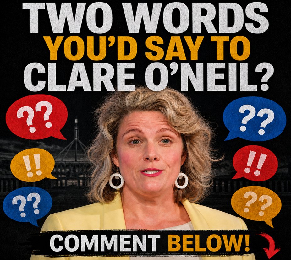 AussieFC's tweet photo. What two words would you say to Clare O’Neil? https://t.co/4rdFoevEac