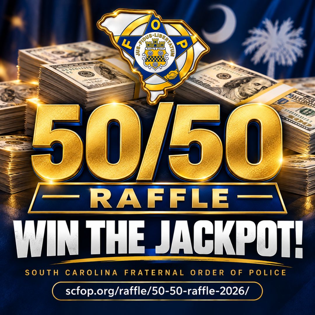 SCFOP's tweet photo. Your chance to win the jackpot is here! Enter the South Carolina Fraternal Order of Police 50/50 raffle and support law enforcement across our state.
https://t.co/BFO9LihJt1 https://t.co/4L3CyNHJnA