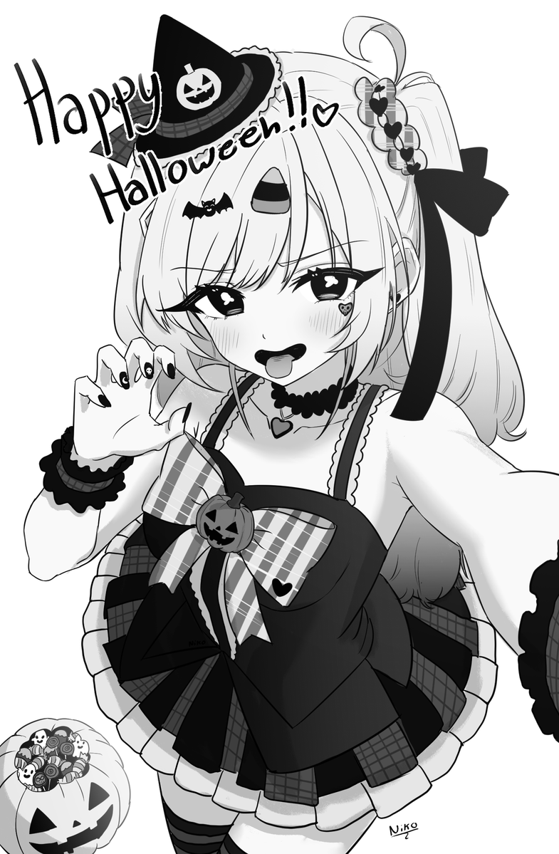 niko_maku's tweet photo. ハッピーハロウィン！！🎃👻
#100カノ #hyakkano #100カノファンアート https://t.co/1FDZD9fIRq