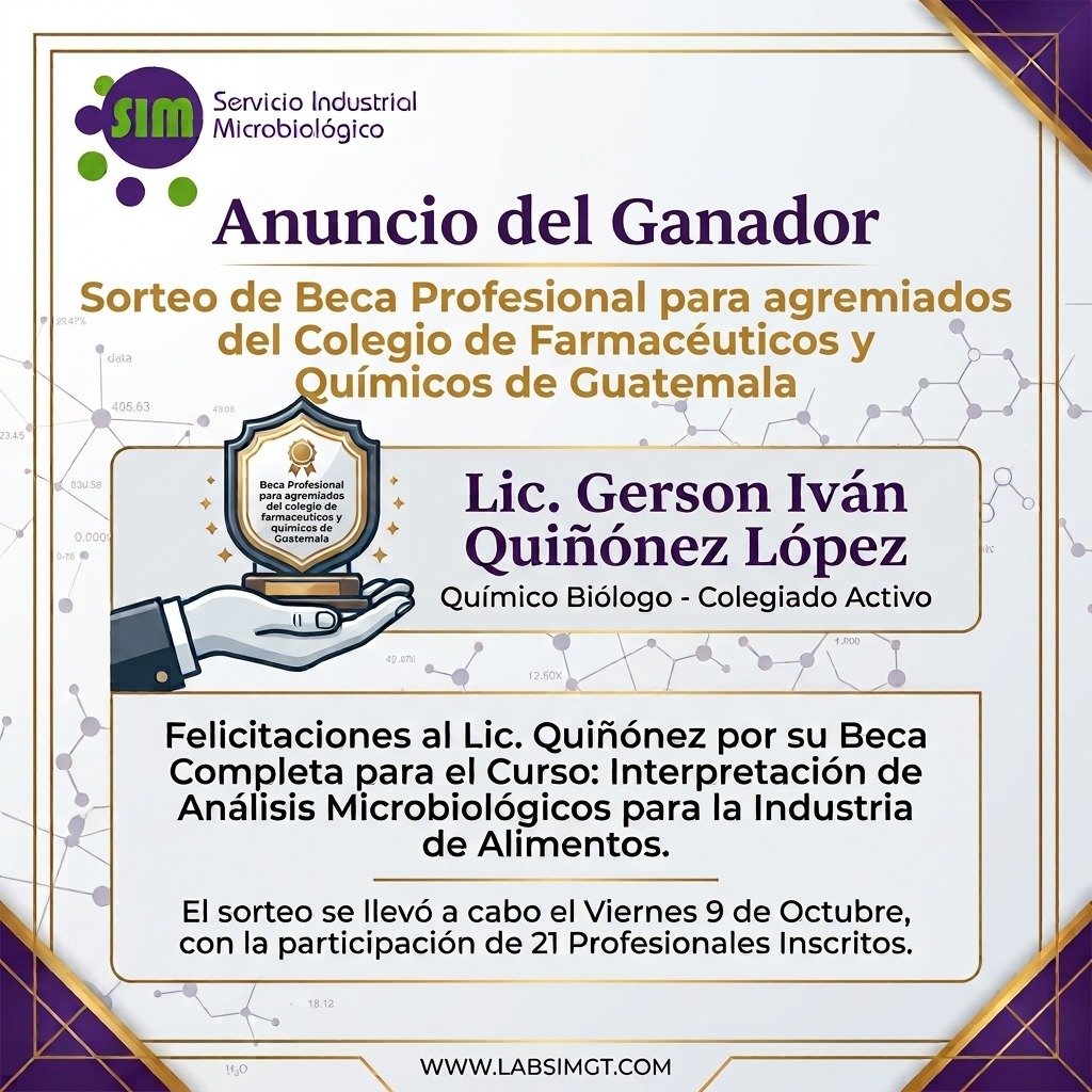 CofaquiGuate's tweet photo. 𝗔𝗖𝗧𝗨𝗔𝗟𝗜𝗭𝗔𝗖𝗜𝗢𝗡 𝗣𝗥𝗢𝗙𝗘𝗦𝗜𝗢𝗡𝗔𝗟👨🏻‍🏫

Servicio Industrial Microbiológico (SIM) informa el profesional colegiado ganador de la beca para participar en el curso especializado "Interpretación de análisis microbiológico para la industria"

#SoyCOFAQUI https://t.co/Sd6rLH7JPt