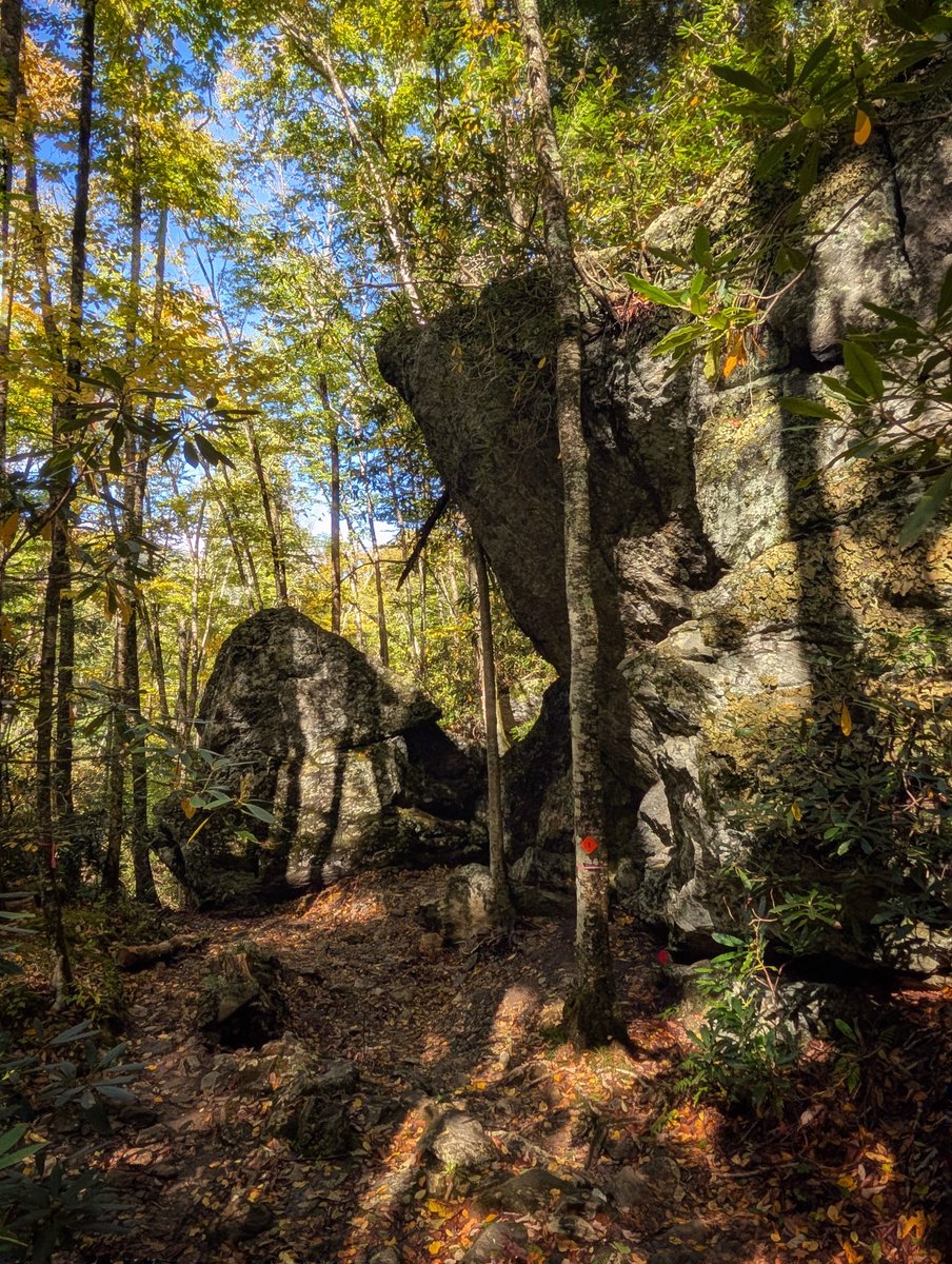 MollyntheMts2's tweet photo. I really enjoyed these sections when I hiked through in the daylight. But hiking out in the dark, knowing I had to go through that rock maze, scared of bears, with the sound of the water echoing off of the walls so loudly, and cross the water..Not gonna lie, it made me nervous.😳 https://t.co/Zr3LdPMmUc
