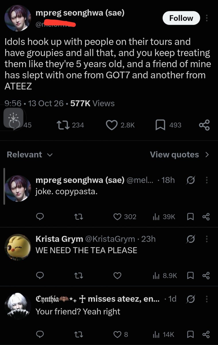 kimxpark98's tweet photo. People love to 'joke' to get attention but the joke is actually harmful to the group itself and spreading misinfo.

Yes, some people are gullible enough to blatantly believe anything y'all post. Stop it. https://t.co/gu3Kdz4Bh8