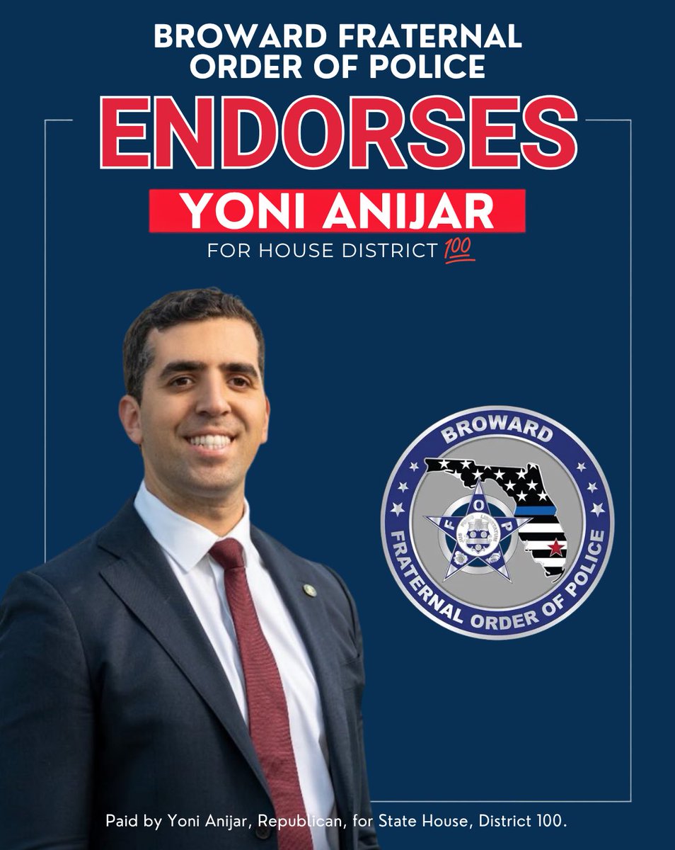 ChipLaMarca's tweet photo. Trust your law enforcement officers.
Vote for @YoniAnijar 🇺🇸 https://t.co/Nlcr5oAESM