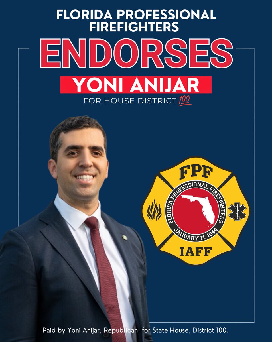 ChipLaMarca's tweet photo. Trust your firefighters.
Vote for @YoniAnijar 🇺🇸 https://t.co/LxXBfwOs6K