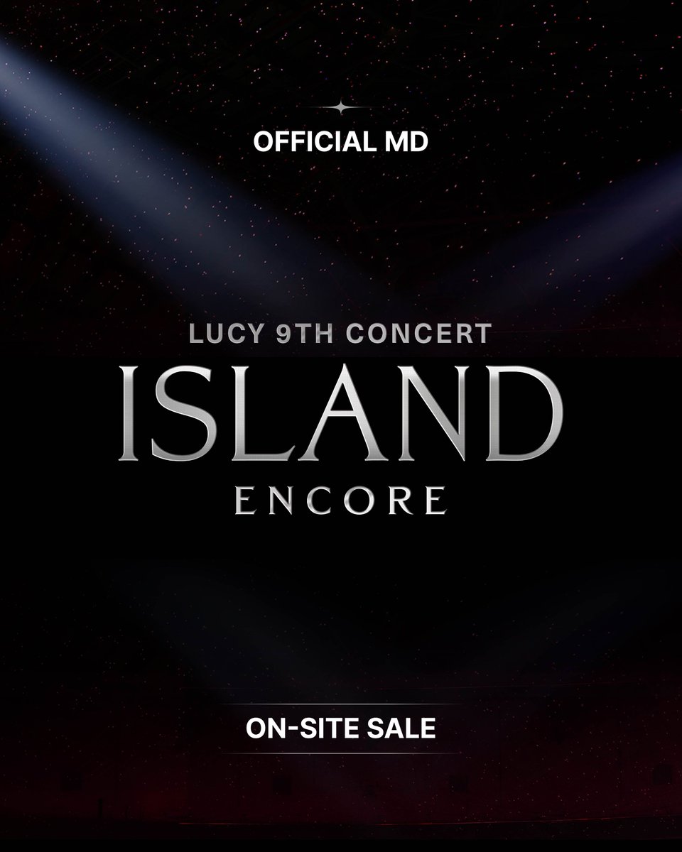FANSLIKE_twt's tweet photo. [📢] LUCY 9TH CONCERT <ISLAND> ENCORE 공식 MD
현장 판매 안내

📅운영 기간 : 26.10.23(금) ~ 26.10.25(일)

🕝운영 시간:
2026.10.23(금) 15:00 ~ 18:30 (KST)
2026.10.24(토) 14:00 ~ 17:30 (KST)
2026.10.25(일) 12:00 ~ 15:30 (KST)

📍장소: 고려대학교 화정체육관 MD 판매 부스

#LUCY #루시
#LUCY_9TH_CONCERT #ISLAND_ENCORE
#FANSLIKE #팬즈라이크