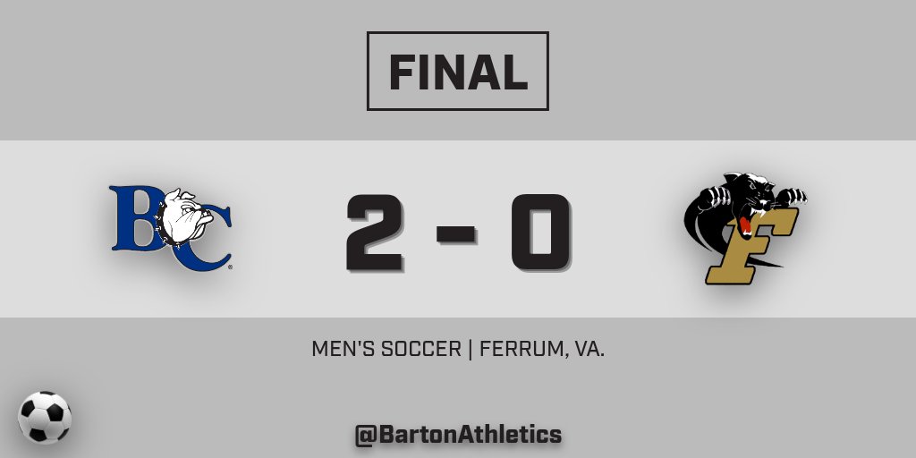 BartonAthletics's tweet photo. Final | Men's Soccer | BULLDOGS WIN! . Barton 2, Ferrum 0 . Ferrum, Va. . #BartonBold . #BCBulldogs . @ConfCarolinas . ⚽️⚽️⚽️⚽️⚽️ https://t.co/7dqKBvKAMX