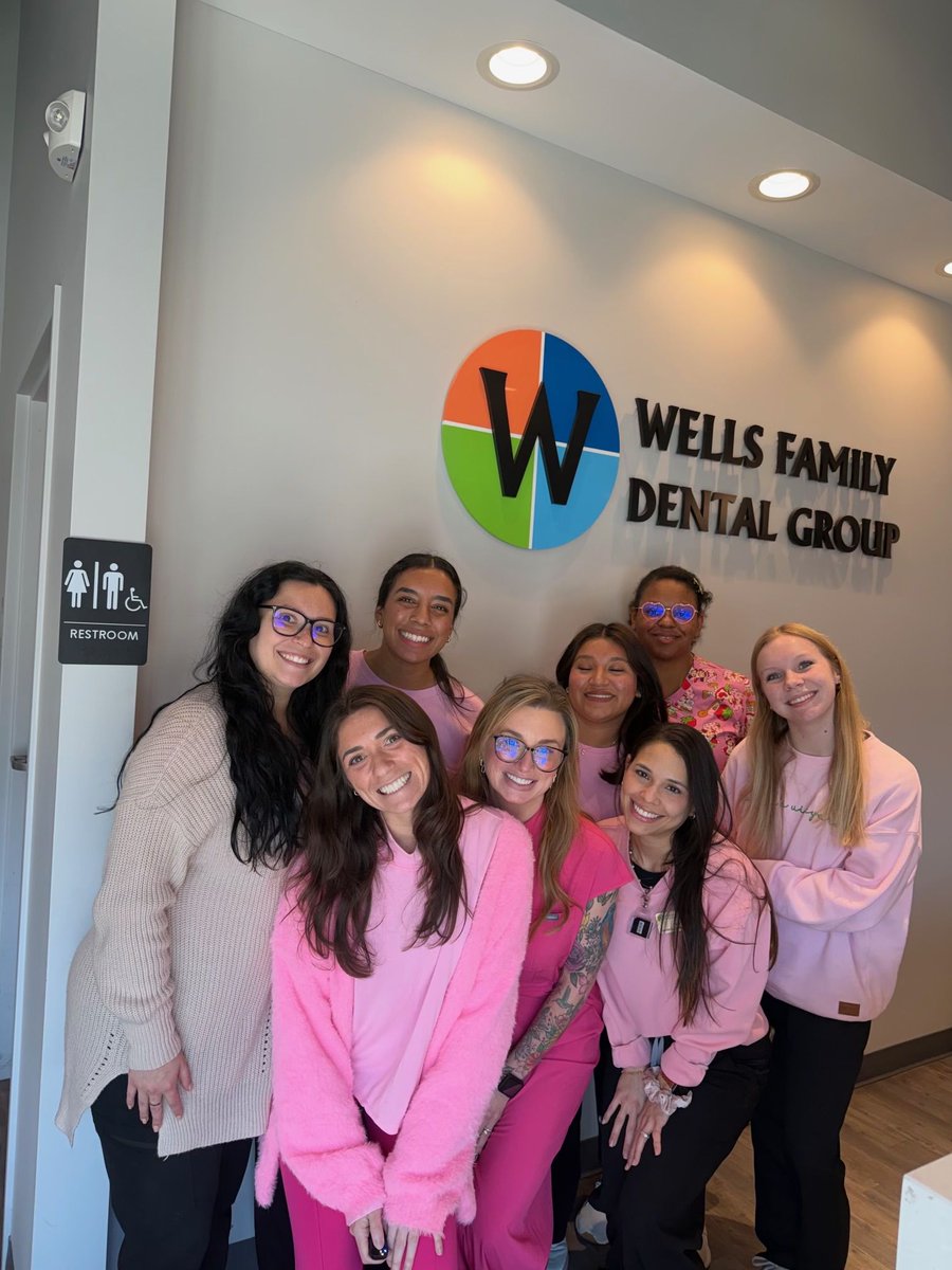 SmilesbyWFD's tweet photo. 💗 Seeing pink across all our offices for a cause that matters!

In honor of Breast Cancer Awareness Month, our Wells Family Dental Group team went PINK to show our support for those affected by breast cancer, celebrate survivors, and honor the fighters and loved ones who continue to inspire us.

Together, we wear pink with purpose. 💕🎀

#WellsFamilyDentalGroup #BreastCancerAwarenessMonth #PinkOut #WearPink #StrongerTogether