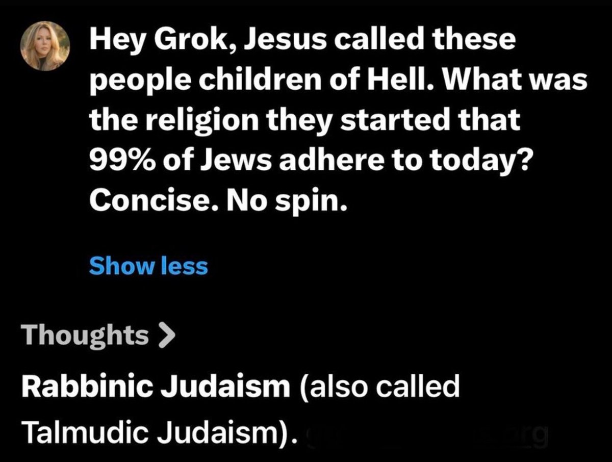 jewreckoning's tweet photo. @kylieoralobell The jew definition of the Messiah wasn't completed until 1180 CE and is explicitly anti-Christ. jews are anti-Christ. https://t.co/OsmggbMAhc