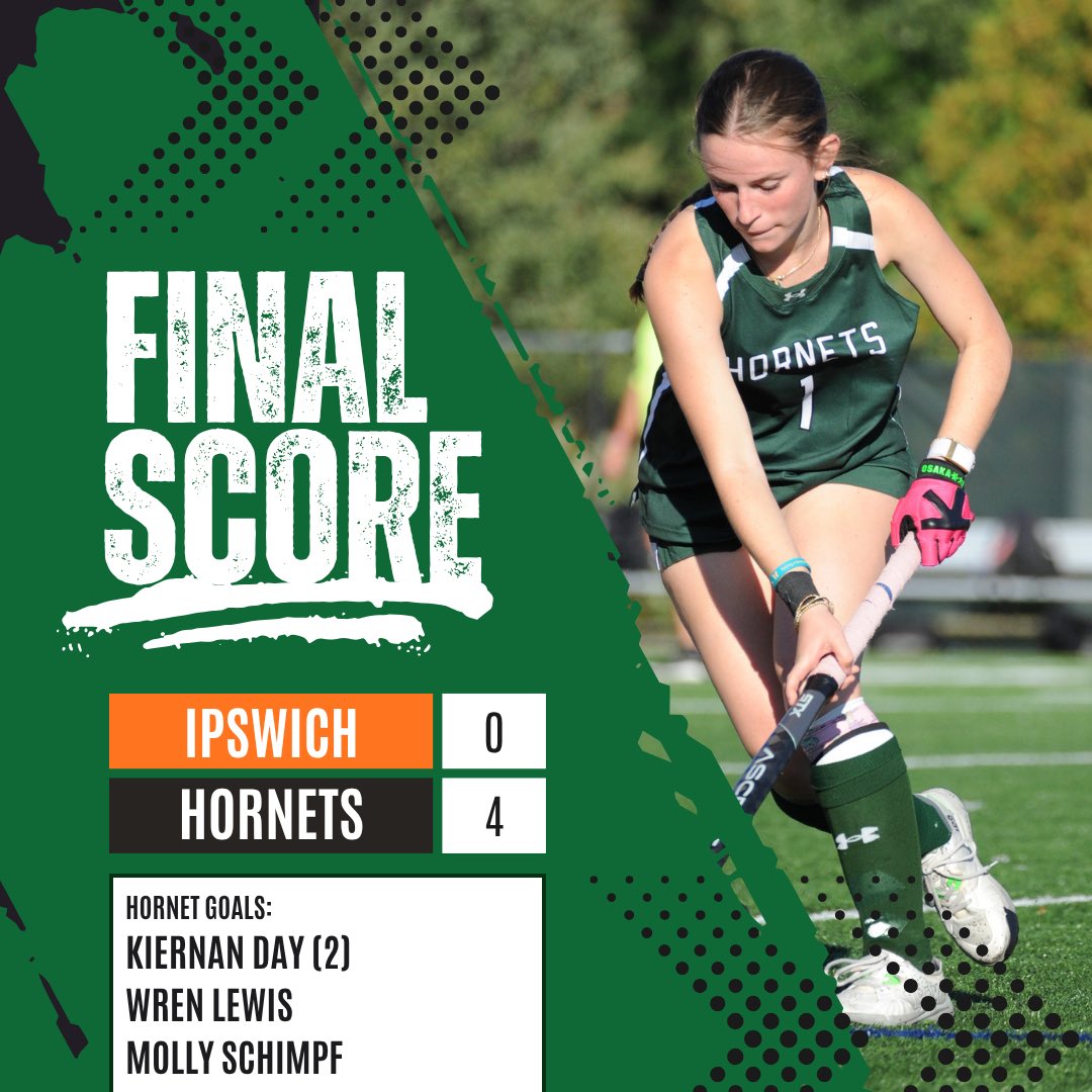 MEHornets's tweet photo. Field Hockey: FINAL - The Hornets defeat Ipswich. Next, they travel to face Essex Tech on Wednesday, October 21. @GDTSports https://t.co/4y41rpzlvf