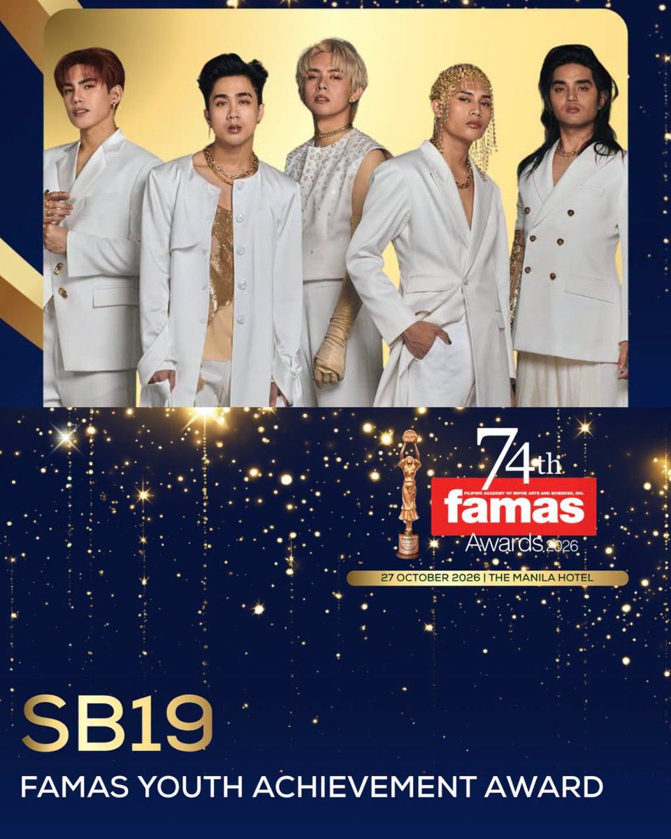 PopPlanet_'s tweet photo. SB19 Makes History at the 74th FAMAS Awards With Youth Achievement Award. https://t.co/HWTqbeucEy