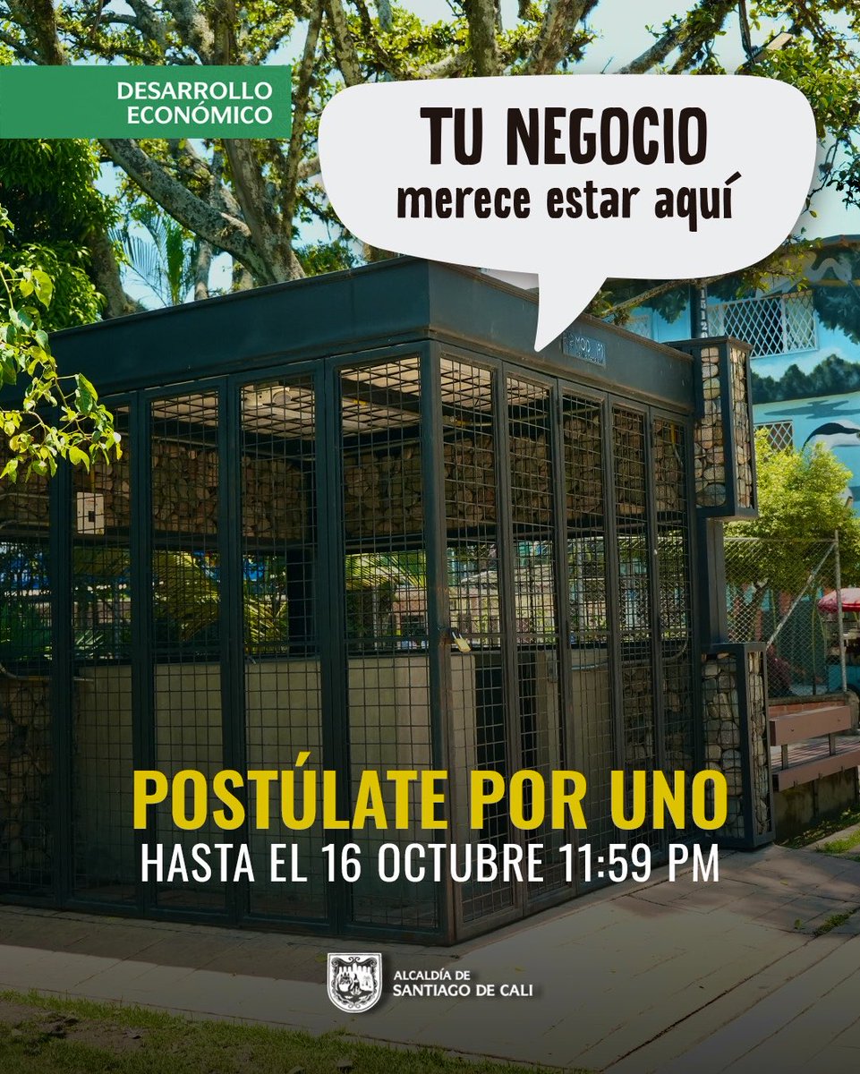 DEconomicoCali's tweet photo. 🚨 ¡ATENCIÓN, CALI! ¡Últimos días para que tu negocio tenga un espacio en el Bulevar de Oriente!

📣 Si tienes un emprendimiento o conoces a alguien que quiera hacer crecer su negocio, ¡esta oportunidad es para ustedes!

👉🏼 https://t.co/CeB2p9PpnC https://t.co/L5ViQrDqJt