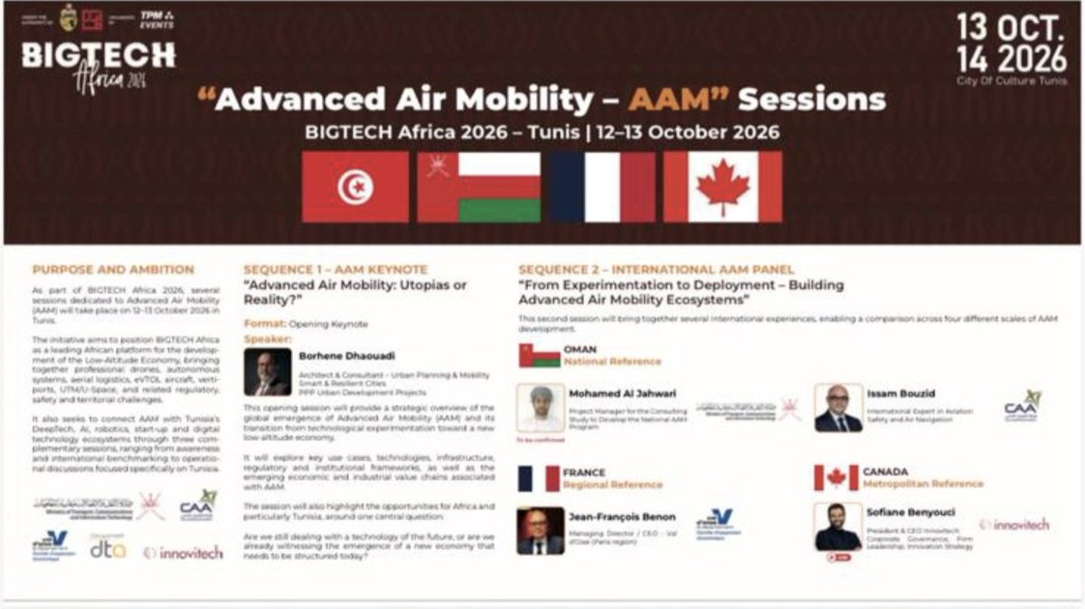 jfbenon's tweet photo. #valdoise / #ParisRegion / #ChooseIDF / #Ceevo95 / #BIGTECHAfrica / #MobilitéAérienneAvancée : Intervention du CEEVO au panel international « Mobilités aériennes avancées : utopie ou réalité ? » de BIGTECH Africa 2026, ce 13 octobre 2026 - https://t.co/TjZYHfFVWI https://t.co/UAyZtGrRLy