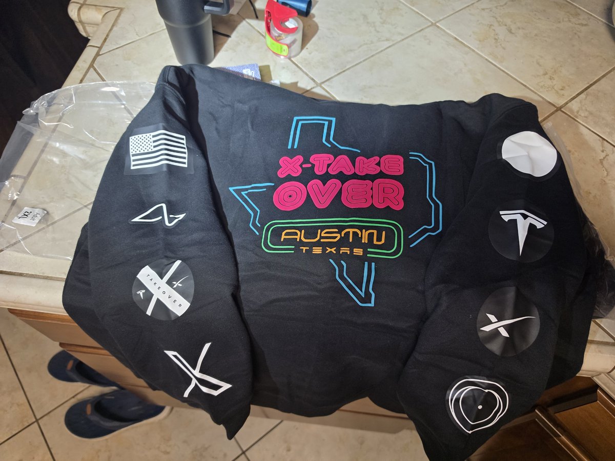 SjvTesla's tweet photo. #XTakeover 2026 is a wrap 🏁 Giga Texas, you were UNREAL. Thank you, fam! 🙌

Missed the booth? The @theXtakeover  Embossed Hoodie was $80 at the event, and now it's HALF OFF at $40 💥 Sizes S through 4XL while they last, and Smalls and 4XLs are almost gone 👀

🛒 https://t.co/rfypGMnbkE
#XTakeover #Tesla