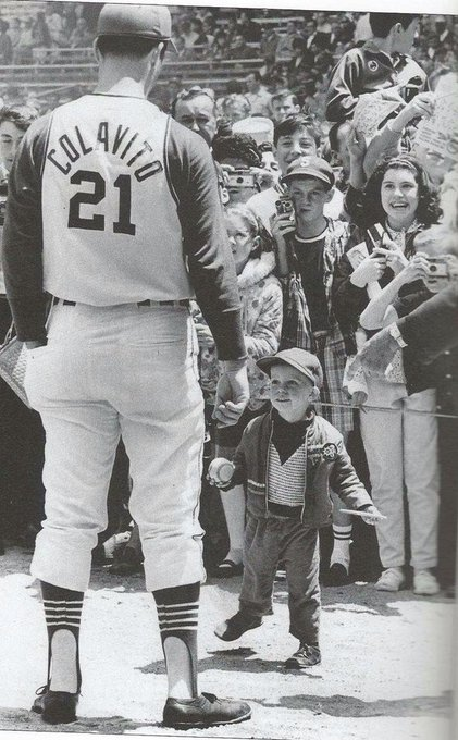 Jimfrombaseball's tweet photo. "Then GM Frank Lane tried to sign me for 1959.
Lane said:
"I’ll give you the $1,500 if you take this deal."
It was really a paltry raise.
I told him there was no way I’d sign that contract, and what was more, I expected the $1,500 because he knew he had promised it to me.
I ended that year with 41 homers and 113 RBI and batted .303.
We went back and forth all winter, and finally he signed me for double what I had made in 1958.
Right then I knew I was in trouble with Frank Lane."
Rocky Colavito.
"What's all the fuss about?
All I did was trade hamburger for steak." GM Frank "Trader" Lane on the Rocky Colovito trade.
Rocky Colavito was ejected from a game with the Yankees in New York after climbing into the stands, to go after a drunken Yankee fan who had been scuffling with his older father, after the fan started harassing Colavito's wife.
Over the 1958 and 1959 seasons, Rocky Colavito’s homer and RBI totals (83 & 224) outclassed those of both Willie Mays (63 & 200) and Mickey Mantle (73 & 172).
Teammate Herb Score sensed it, too.
"With Rocky, his word is his bond.
If he says he will be there at five o’clock, he is there at five o’clock.
He is the most honorable man I know.
But if you promise to do something for him and you don’t, you’re off his list.
He never forgets anything.
There was a time when I was broadcasting, and Rocky was a coach with the Indians.
I was talking to a guy who was a pitching coach.
He had managed against Rocky and me when we were in the minors about twenty years before.
Rocky walked right by us and barely said hello.
I said;
"Rocky, you remember so-and-so."
Rocky said, "Yeah," then he walked away.
I couldn’t figure out why he acted like that.
Later I saw Rocky, and I said:
"Roomie, what was all that about?"
He said:
"Herb, don’t you remember?"
I had no idea what he was talking about.
Rocky said:
"In 1953 that guy had his pitcher knock me down.’
I said.
"Rocky, that was twenty years ago."
But to him, it was still yesterday.
So if he didn’t forget something like that, you can imagine what he thinks of Frank Lane."
"The Curse of Rocky Colavito"
Terry Pluto.
"As I’ve said before, and I’ll repeat myself, I never put any curse on them.
I never did anything like that.
I always hope that Cleveland does well." Rocky Colavito.
On the day of the Colavito trade, April 17, 1960, the Indians played the White Sox in an exhibition game at 64-year-old Russwood Park in Memphis.
Colavito hit a home run in the second inning, and reporters in the press box were informed of the trade shortly thereafter.
Four hours after the game ended, "Russwood Park", constructed primarily of wood in 1896, was destroyed in a five-alarm fire!!!
Colavito`s career OPS+ is ahead of stars like Reggie Jackson and Carl Yastrzemski. ALWAYS in my HOF!!!!!
