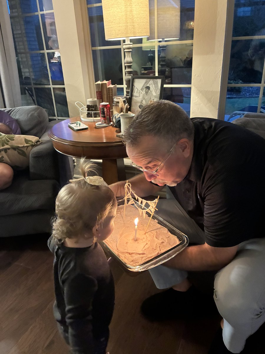 sweetd_33's tweet photo. Could a man ask for a better birthday?  So many friends and student-athletes reached out and ending the day with my beautiful family, thoughtful gifts, cuddle time with Briggs &amp; Ramsey Mae helping me with my favorite cake (special bakery thanks to Lea Rhodes)! #TeamThomason https://t.co/WkJW6dzRTj