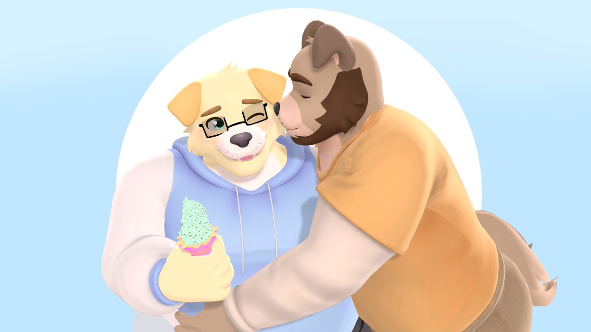 sillyemip3's tweet photo. silly dog coupple! 🐶

staring my ocs Emi and Bruce!

models by: @Matymatiiasmaty 

effects: autoluminus, Hgshadow

ice cream accsesory: lenkalovetrue

#furry #silly #gay https://t.co/XEEV983qDc