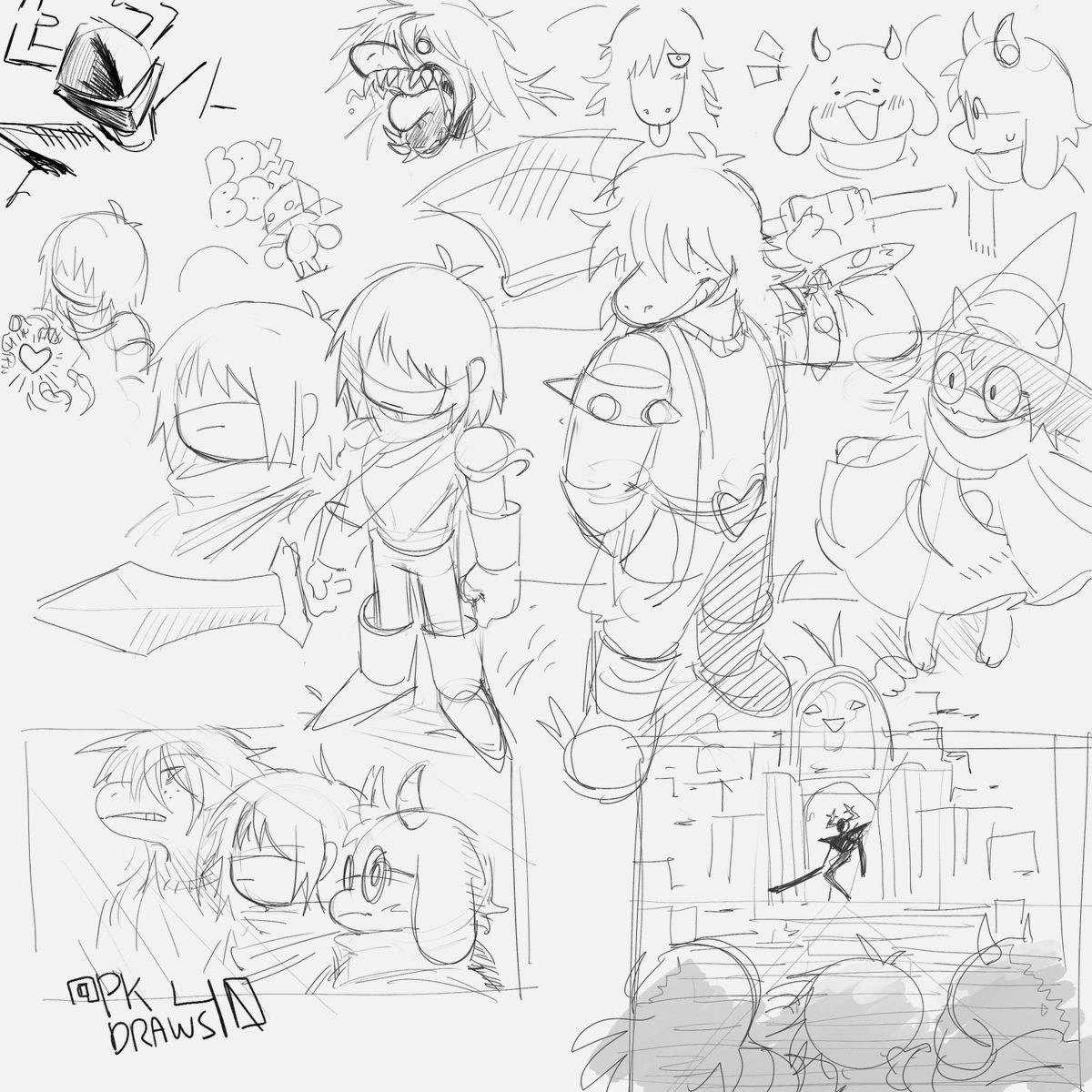Pk_draws_40's tweet photo. Deltarune ehe https://t.co/COm0cR0cUw