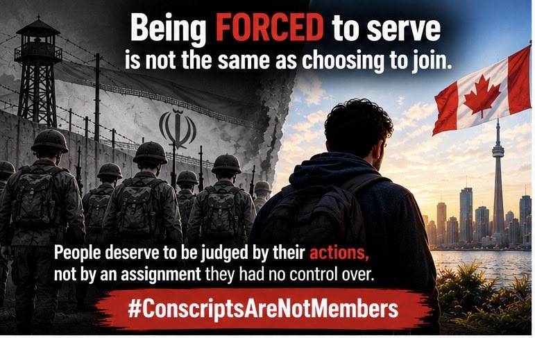 MikeEkhtiari's tweet photo. Mandatory service and voluntary affiliation are different circumstances. A fair immigration assessment should examine what a person actually did and whether they had a choice.

#ConscriptsAreNotMembers https://t.co/ZpbjvcgKt6