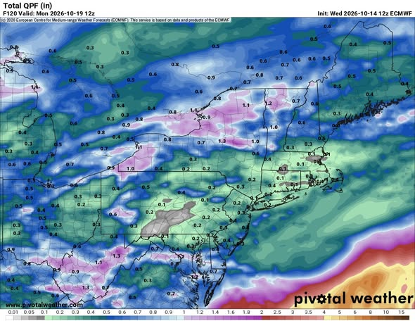weather_buffalo's tweet photo. Both the GFS and Euro show 1-1.5" of rain on Friday. It's been quite dry recently so this is needed! https://t.co/fMmAqkEVfS