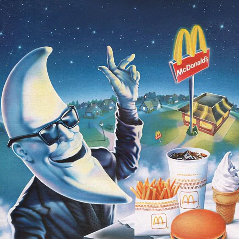 4Lulzy's tweet photo. Rolimons manager VAC9 has been terminated for Terrorism for wearing the Moon Seeing Stars, an official Roblox limited. 
Moderators assumed he was cosplaying Mac Tonight, a McDonalds mascot who became an infamous dog whistle. https://t.co/TQzFMlkTiN