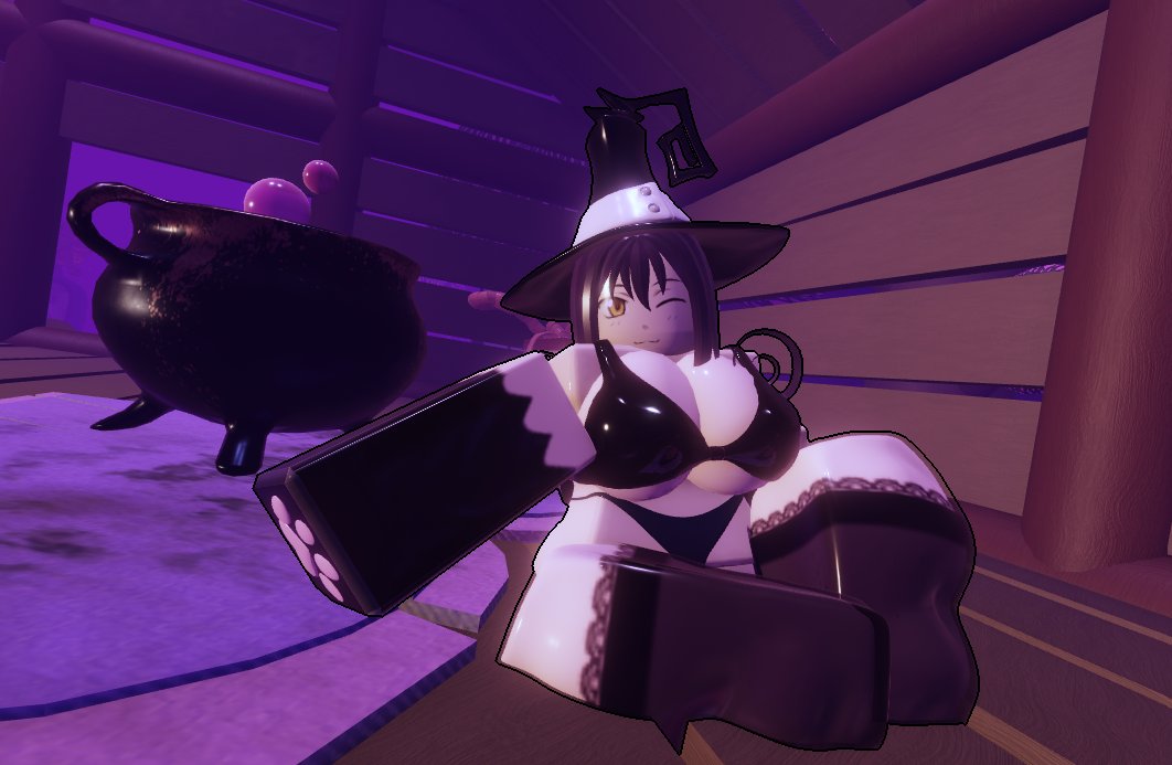 Ellis6glu's tweet photo. Do you recognize this witch?... 🎃🐈‍⬛

#robloxr34 #rr34 #condos #rosex #robloxporn #robloxnsfw https://t.co/WuYbOjJr1s