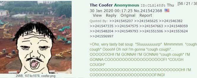 RSspeedrunSOL's tweet photo. There is literally a Chinese Wojak that has gone giga viral on 4chan and KYM. 

Coofer's the official chinese 4chan wojak.

Usually portraying a stereotypical Chinese person in Wuhan.

On KYM

https://t.co/iZL2ciTR1f

https://t.co/rlCxeo8xll https://t.co/LYeo3E7yhr