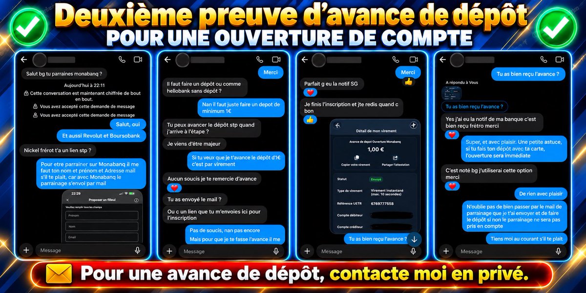 Cashparrainoff's tweet photo. Preuve d'avance de votre dépôt ⬇️
#preuve #avance #parrainage https://t.co/Jo8C6f5EEB