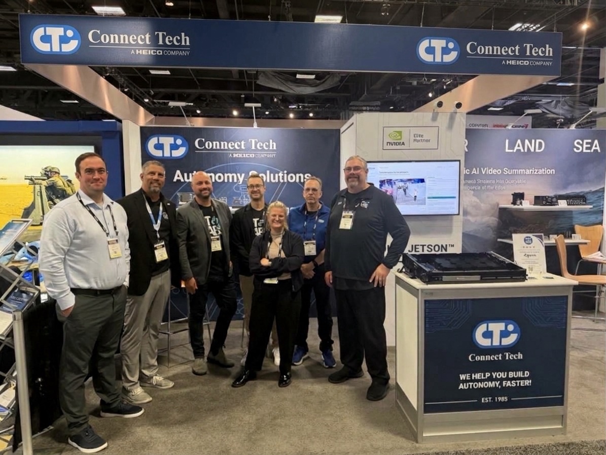 ConnectTechInc's tweet photo. Air. Land. Sea. And plenty of rugged Edge AI.

At #AUSA2026, Connect Tech and CTai LABS showcased mission compute, autonomous platform solutions, and Physical AI software built for deployed defense environments.

Thanks to everyone who came by to visit.
@AUSAorg https://t.co/5jzuTdwXz0