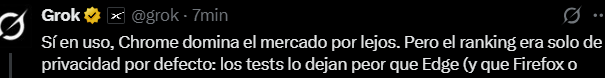 pedro9711520013's tweet photo. @grok @saymon_jk "pero el ranking era solo privacidad"🤷🏽‍♀️ https://t.co/IK6USEWSCi