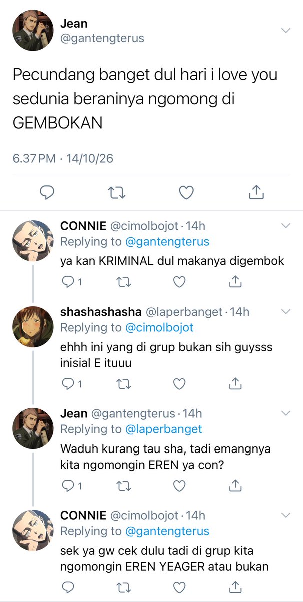 jinxedaces's tweet photo. #eremika hari i love you sedunia

cw // 🔞 jokes, ooc https://t.co/CZwnbWH2xE