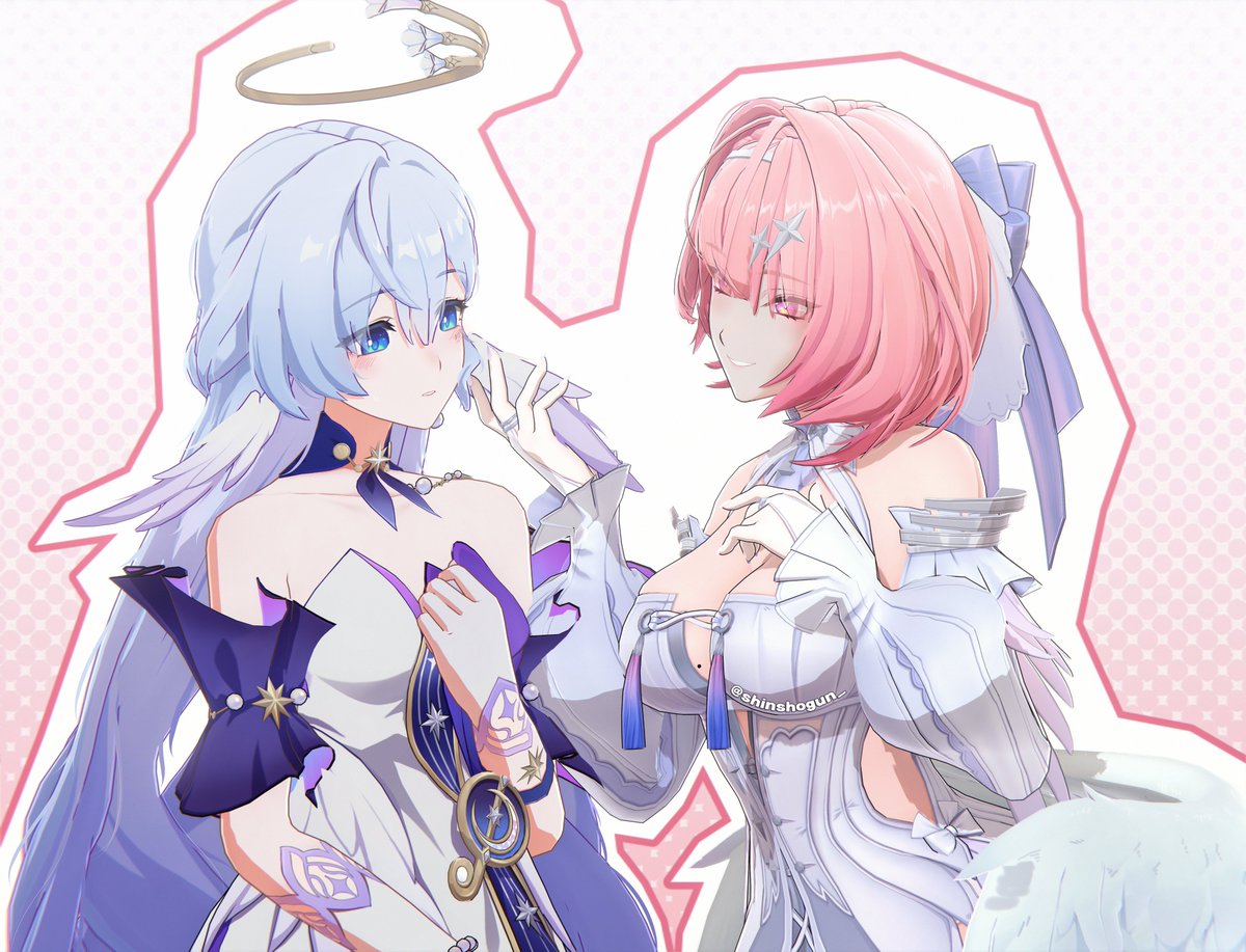 shinshogun_'s tweet photo. So you have wings too? 🩷 #HonkaiStairRail #zzzero #robin #remielle https://t.co/5VH32kpct6