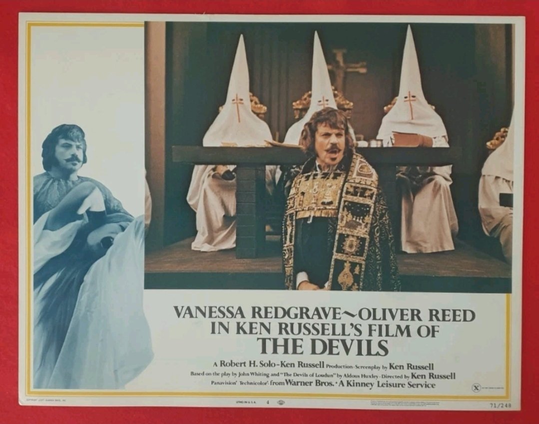 Saveydro's tweet photo. 1971 Lobby Cards for Ken Russell's The Devils, feat the X rating https://t.co/6lWggiyCTN