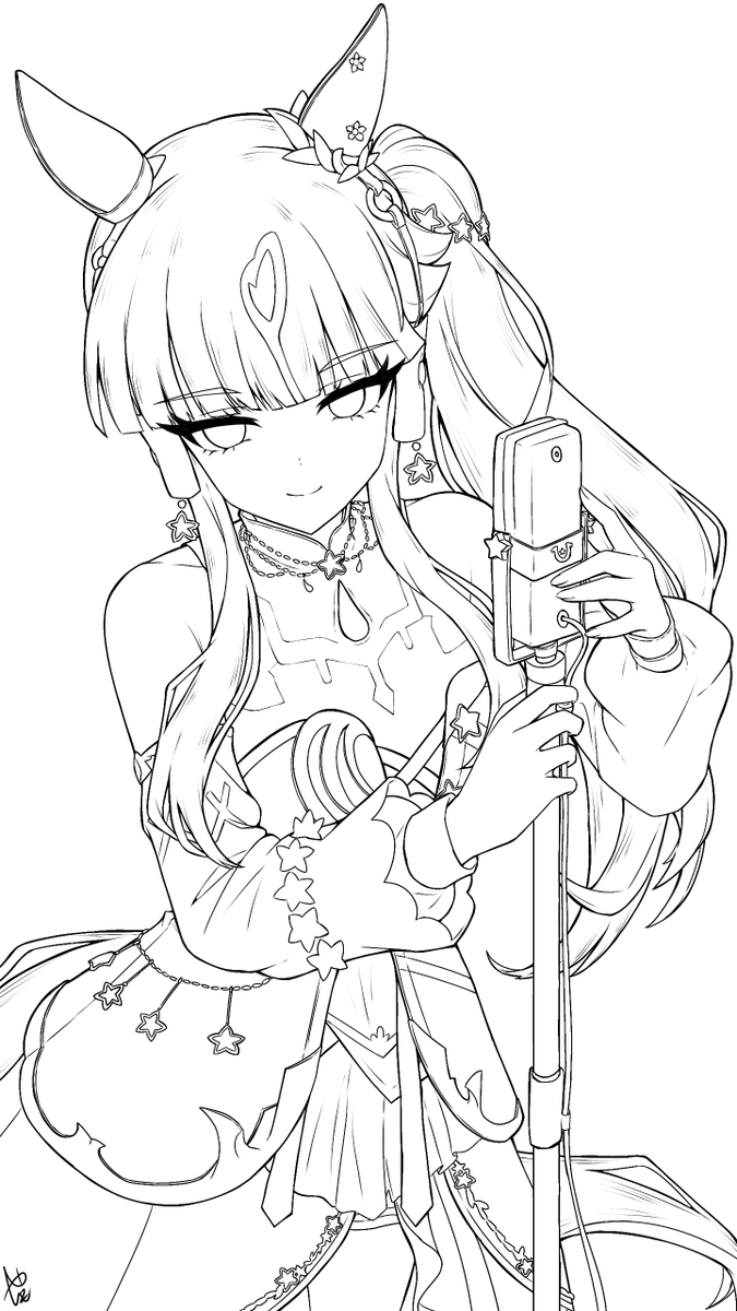yaxymore_120's tweet photo. 唐突な線画公開 https://t.co/T6VlNMIsKB