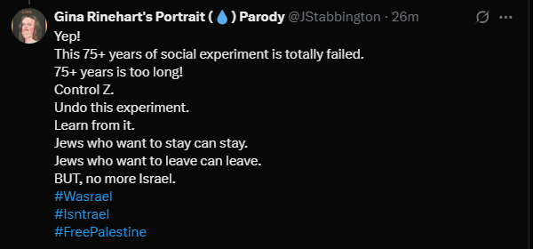 JStabbington's tweet photo. @BobBrace2 #Wasrael
#Notrael
#Isntrael
#FreePalestine https://t.co/7fm9qK8AR6
