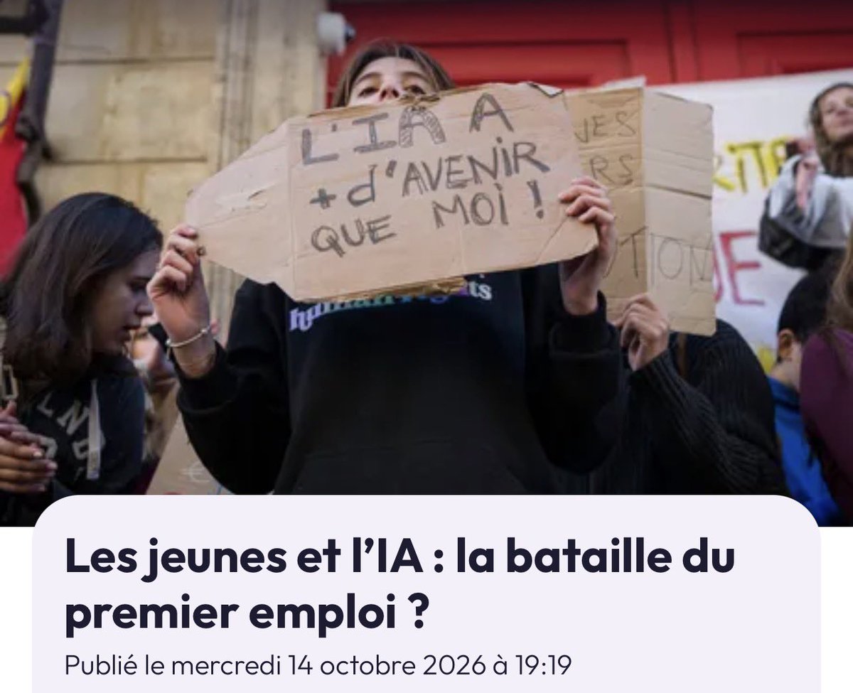 CFECGC's tweet photo. Christelle Thieffinne, présidente de la CFE-CGC était l’invitée du « Téléphone ☎️ sonne » sur France Inter.

L’IA est entrée dans le monde du travail : quel avenir pour les jeunes, quelles transformations dans la formation, les emplois ?

Replay : https://t.co/kuHTJtSE8I https://t.co/UCu4rw5xFW
