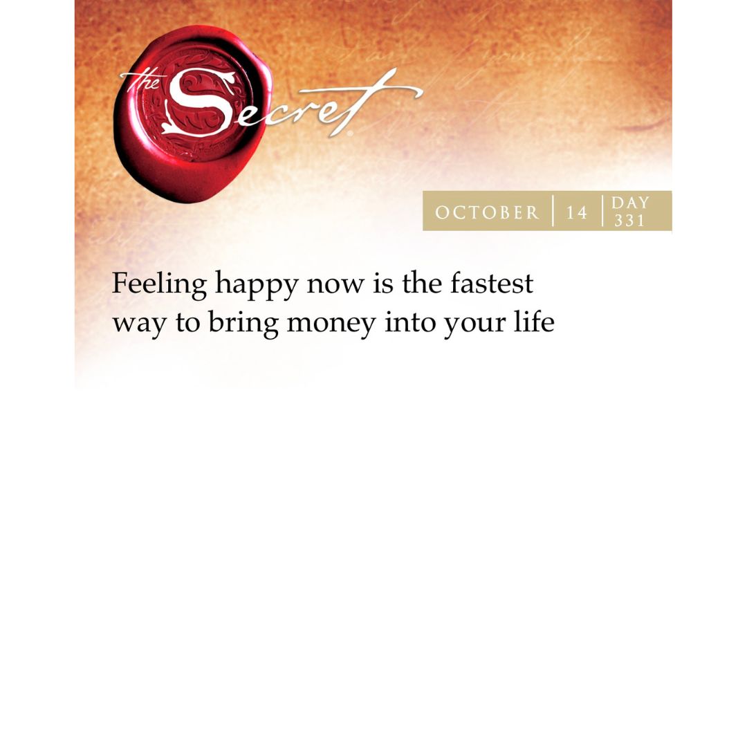 thesecret's tweet photo. "Feeling happy now is the fastest way to bring money into your life" Learn this power you have to manifest your dream world with the daily wisdom from The Secret Daily Teachings App: https://t.co/53Qquf62Ng

#RhondaByrne #TheSecret #lawofattraction #loa #visualization #manifestation #askbelievereceive