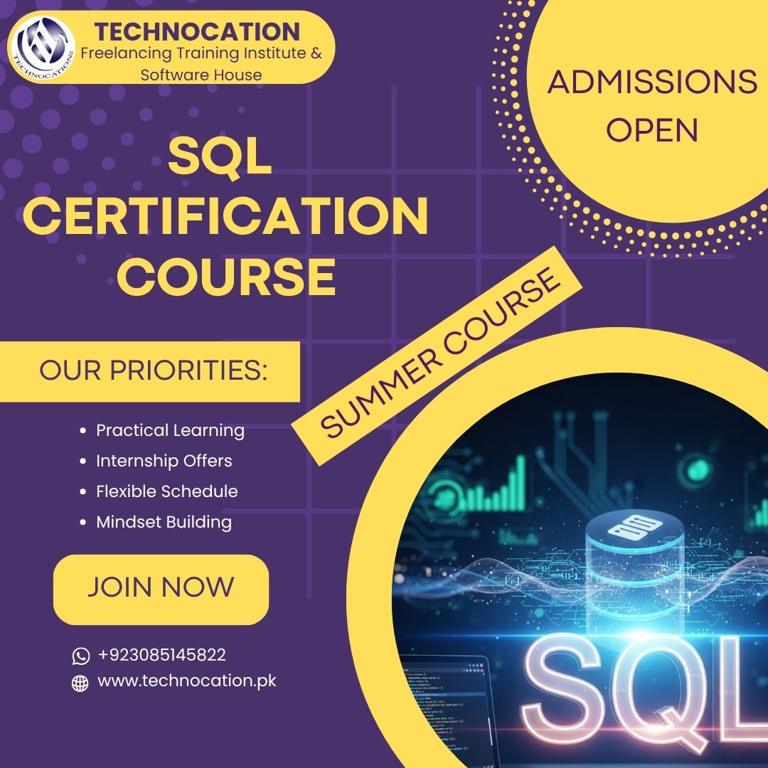 TechnocationSo's tweet photo. 💻 Join Technocation’s SQL Certification Course! Learn database management, SQL queries, data retrieval, and practical database skills.

📞 +92 308 514 5822
🌐 https://t.co/PK7scEeR4M

#SQL #SQLCourse #DatabaseManagement #Programming #Technocation https://t.co/lOmyZzBKN3